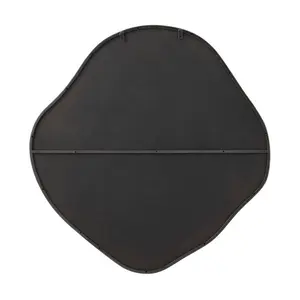 Loscalzo Pebble Metal Framed Wall Mirror - Organic Shape Hallway Mirror Black