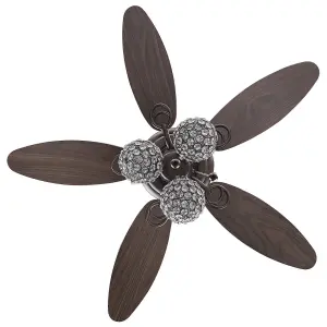 Ceiling Fan with Light Brown HEILONG