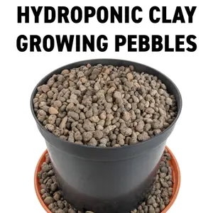 5l growing media-clay pebbles,medium size 4-8mm, pot plant topper,hydroponics,washable & reusable