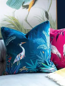 Sara Miller Heron Cushion, Teal