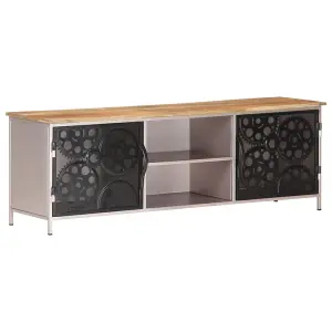 Berkfield TV Cabinet 120x30x40 cm Rough Mango Wood