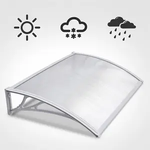 Yaheetech White Outdoor Awning Canopy for Window Front Door Porch, 120 x 76 cm