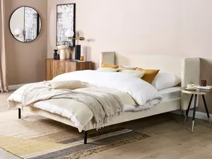 Velvet EU King Size Bed Beige ARETTE