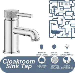 BATHWEST Bathroom Sink Taps, Basin Mixer Taps , Monobloc Chromed Brass Single Lever Basin Taps 682W