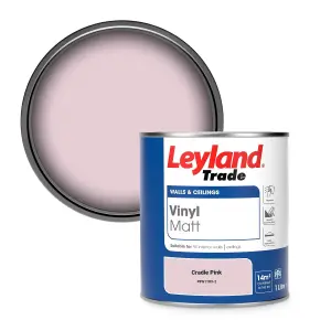 Leyland Trade Vinyl Matt Walls & Ceilings Emulsion Paint Cradle Pink (PPG1183-2) 1L