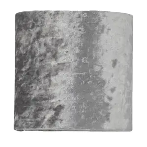 First Choice Lighting Grey Crushed Velvet 15.5cm Table Lamp Shade