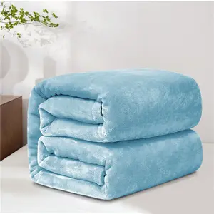 Adamczyk Throw Blanket Light Blue / W200 x L240cm