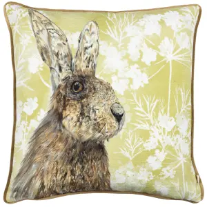 Wylder Manor Hare Piped Feather Rich Cushion