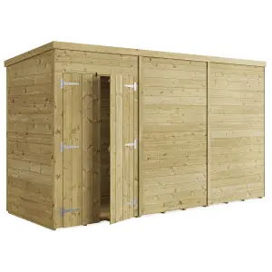 BillyOh Switch Tongue and Groove Pent Wooden Shed - 12x4 Windowless - 11mm Thickness