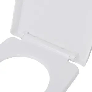 Toilet Seats with Soft Close Lids 2 pcs Plastic White