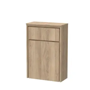 Contemporary Floor Standing WC Unit - 818 x 555 x 260mm - Bleached Oak