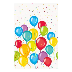 Unique Party Plastic Balloon Birthday Party Table Cover Multicoloured (One Size)