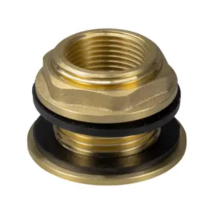 solid brass waterbutt/tank outlet adaptor 1" bsp female/1.25" male (42 mm hole)