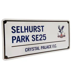 Crystal Palace FC Selhurst Park SE25 Plaque White/Blue (One Size)