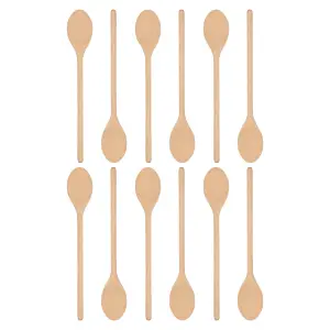 Argon Tableware Wooden Cooking Spoons - 35cm - Pack of 12