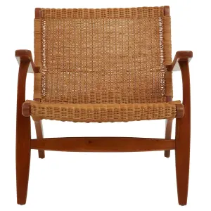 Interiors by Premier Java Woven Chair in Brown Rattan