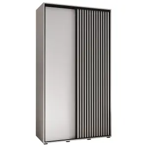 Sleek White Sapporo Sliding Door Wardrobe for Modern Storage Needs  (H)2050mm (W)1300mm (D)600mm