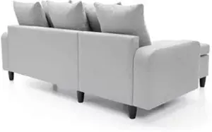 Napoli Reversible Corner Sofa In Light Grey