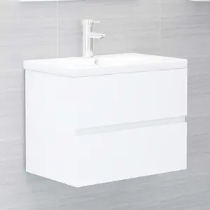 Berkfield Sink Cabinet White 60x38.5x45 cm Engineered Wood