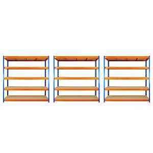 3 Bays of 5 Tier ULTRA HEAVY DUTY Storage Racking 1800h x 1800w x 450d mm 350kg