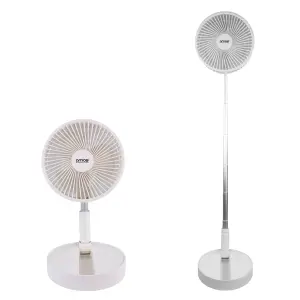 AMOS 7 Inch USB Rechargeable Foldable Mini Desk Fan 3 Speed