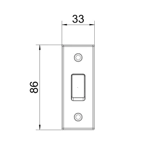 BG White 20A 2 way 1 gang Architrave Switch