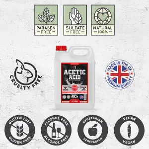 Weed Killer Path Cleaner Acetic Acid Concentrated 30% 10 Litres Glyphosate Free - Double Strength White Vinegar