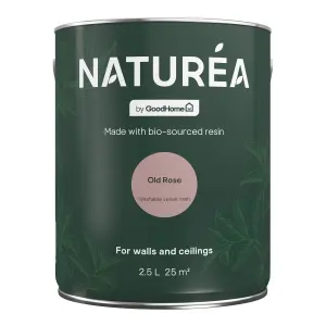 GoodHome Naturéa Old Rose Velvet matt Wall paint, 2.5L