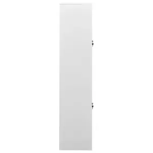 Berkfield Office Cabinet Light Grey 90x40x180 cm Steel