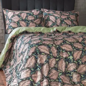 EW by Edinburgh Weavers Magali Leaf Cotton Sateen Duvet Cover Set