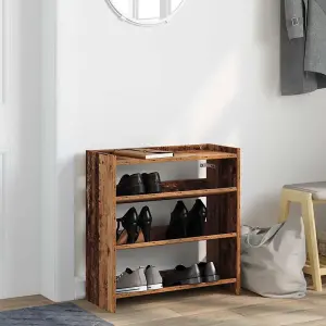 Berkfield Shoe Rack Old Wood 60x25x62 cm Engineered Wood