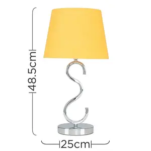 Champagne 48.5cm Table Lamp Mustard / No