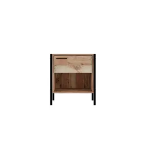 Leola 1 Drawer Bedside Table Brown