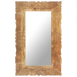 Berkfield Mirror 80x50 cm Solid Mango Wood