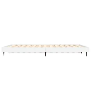 Berkfield Bed Frame White 120x190 cm 4FT Small Double Engineered Wood