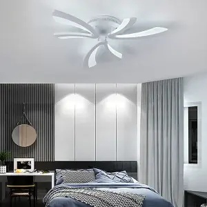 3 Lamp Unique V Shaped Acrylic LED Semi Flush Mount Ceiling Light Fixture Cool White