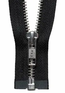 N/FREE O/E ZIP 66CM - Nickel Free Metal Open End Zip: 66cm: Black - YKK