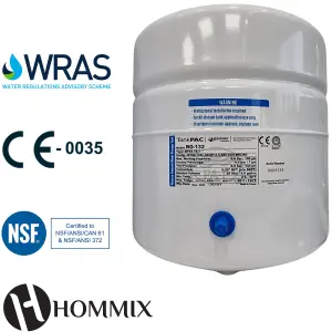 Hommix 2.2 Gallon Reverse Osmosis (RO) Metal Water Storage Tank