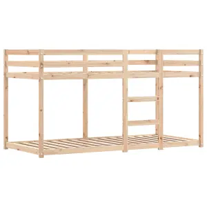 Berkfield Bunk Bed without Mattress Pink 75x190 cm Small Single Solid Wood Pine