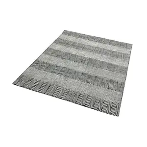 Grey Modern Geometric Graphics Handmade Easy to Clean Rug for Living Room and Bedroom-100cm X 150cm