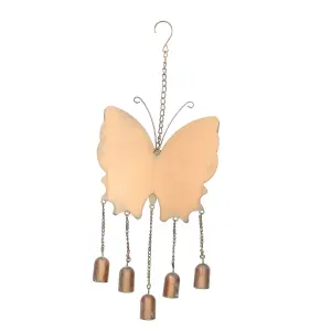 Butterfly Wind Chime Bell Hanging Garden Yard Ornament Decoration Metal Home