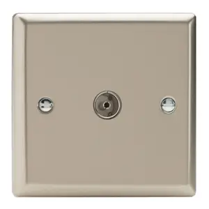 Varilight 1-Gang TV Socket, Co-Axial Satin