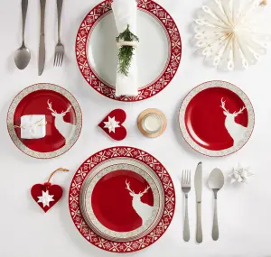 16pc Nordic Reindeer Dinner Set