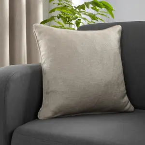 Strata Luxe Natural Velvet Filled Cushion