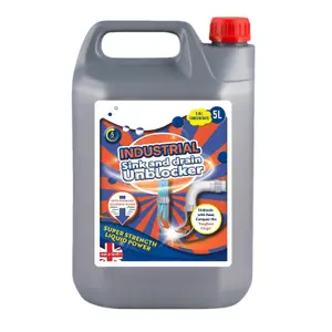 Sink and Drain Unblocker Industrial Strength Liquid Pipe Clog Remover Cleaner 5L