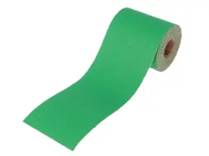 Faithfull Aluminium Oxide Sanding Paper Roll Green 115mm x 5m 80G FAIAR580G