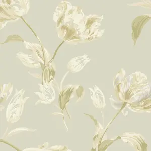 Laura Ashley Sage Gosford Smooth Wallpaper