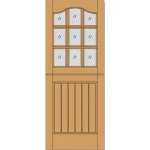 Stable 9L Unglazed Hardwood External Door 1981mm H x 762mm W x 44mm D