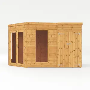 Mercia Summer House 12x8 ft with Double door & 2 windows Pent Wooden Summer house