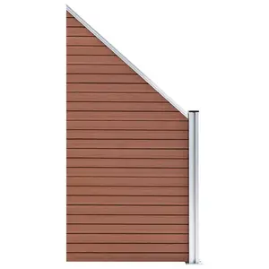 Fence Panel WPC 95x(105-180) cm Brown